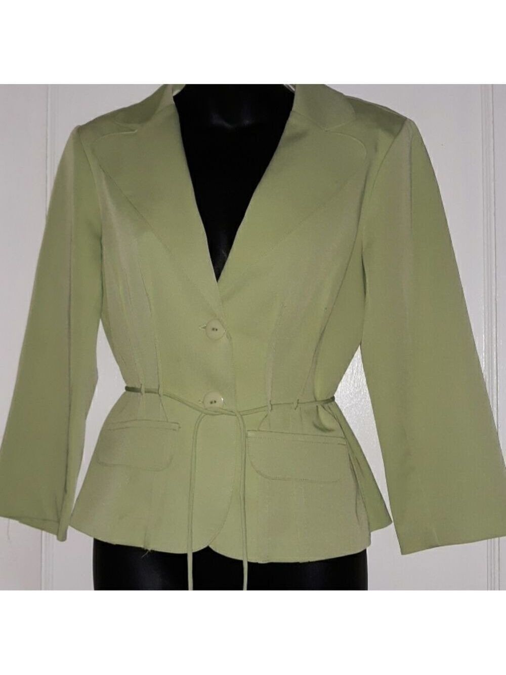 Lime green tabloid jacket size 8